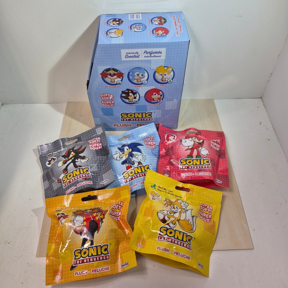 Sonic the Hedgehog Scented Plush Blind Bags Jakks Pacific Set of 5 with Box